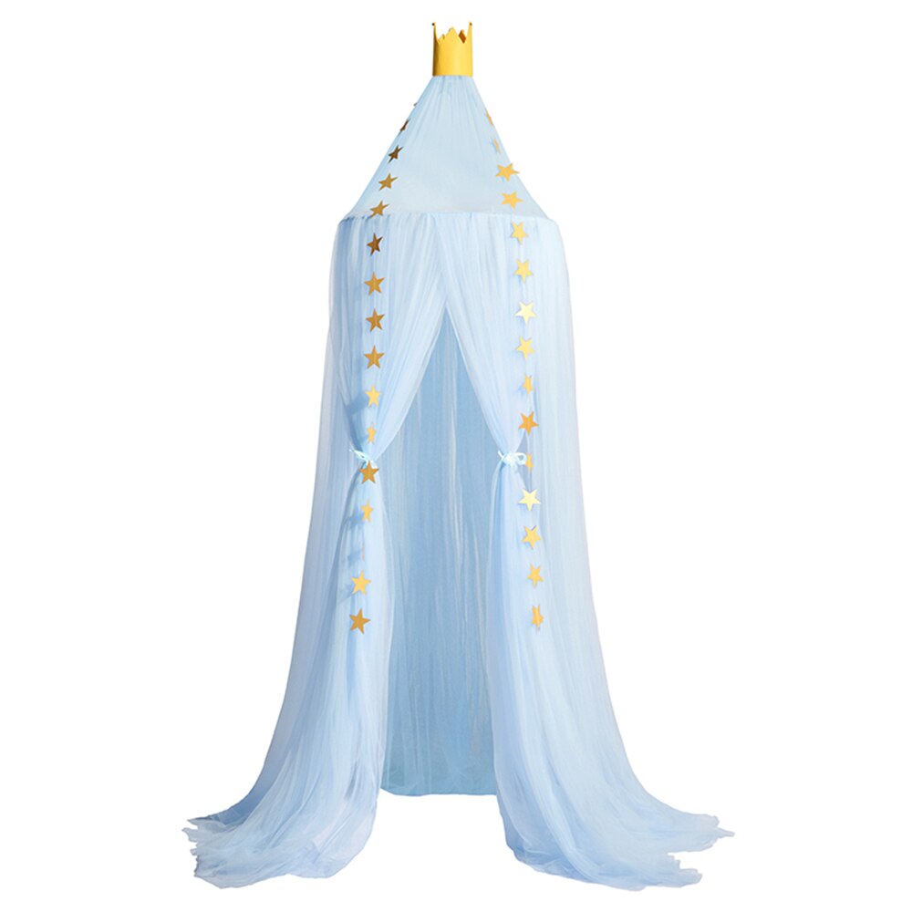 Moustiquaire ronde d'été pour lit d'enfants | Couverture de lit en forme de moustiquaire, couverture de lit, auvent, pour enfants, pépinière: light blue1