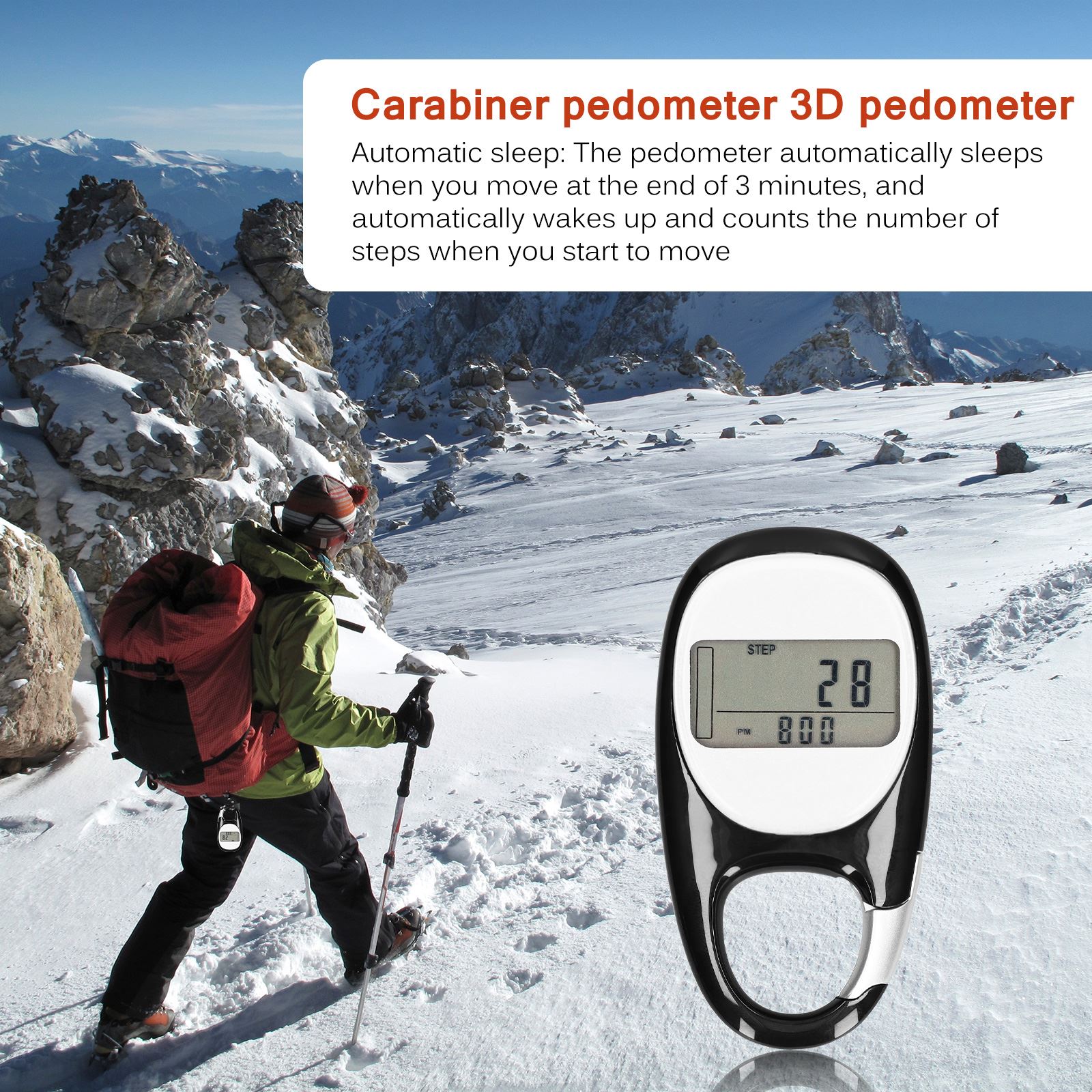 Nuovo contapassi Clip da cintura pedometro passi a piedi conteggio KM contatore di calcolo della distanza pedometri digitali attrezzature per il Fitness
