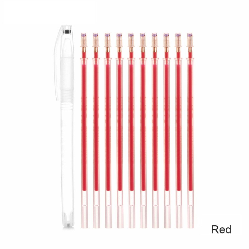 1Set Stof Markers Potlood Vervagen Out Voor Tekening Lijnen Verdwijnen Marker Pennen Warmte Uitwisbare Pen Diy Craft Naaien Accessoires: Red