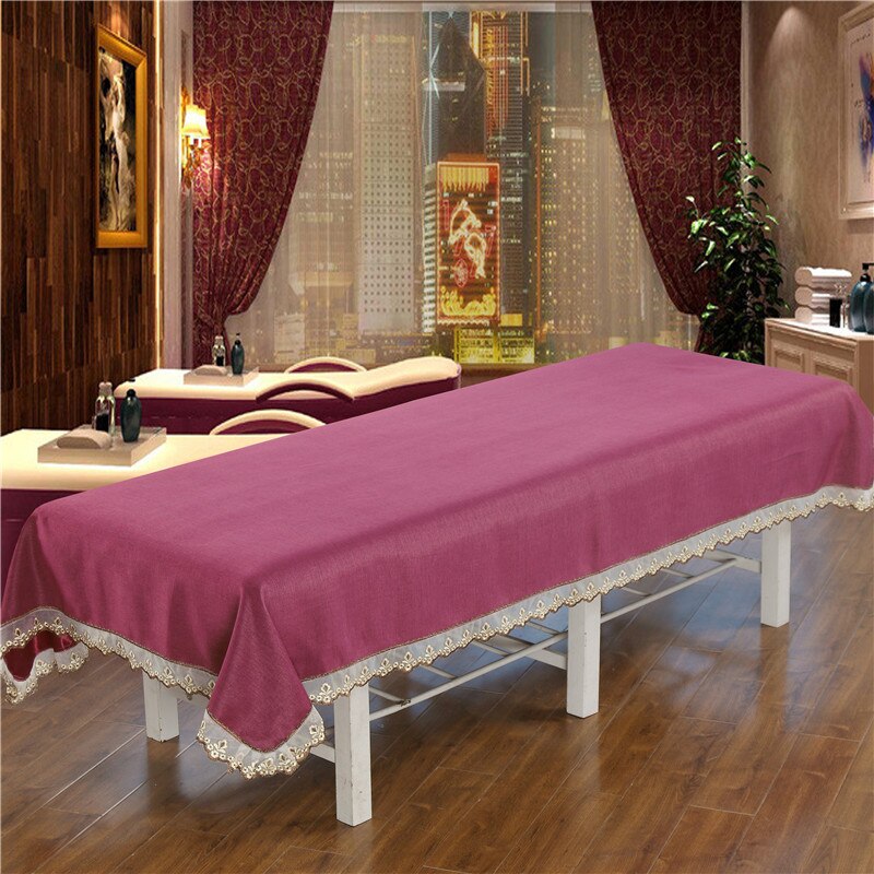 Premium Massage Tafel Lakens, Fijn Linnen, Schoonheidssalon Bed Cover. Geen Verkleuring, Geen Bal, Geen Krimp, Kant Zoom Type