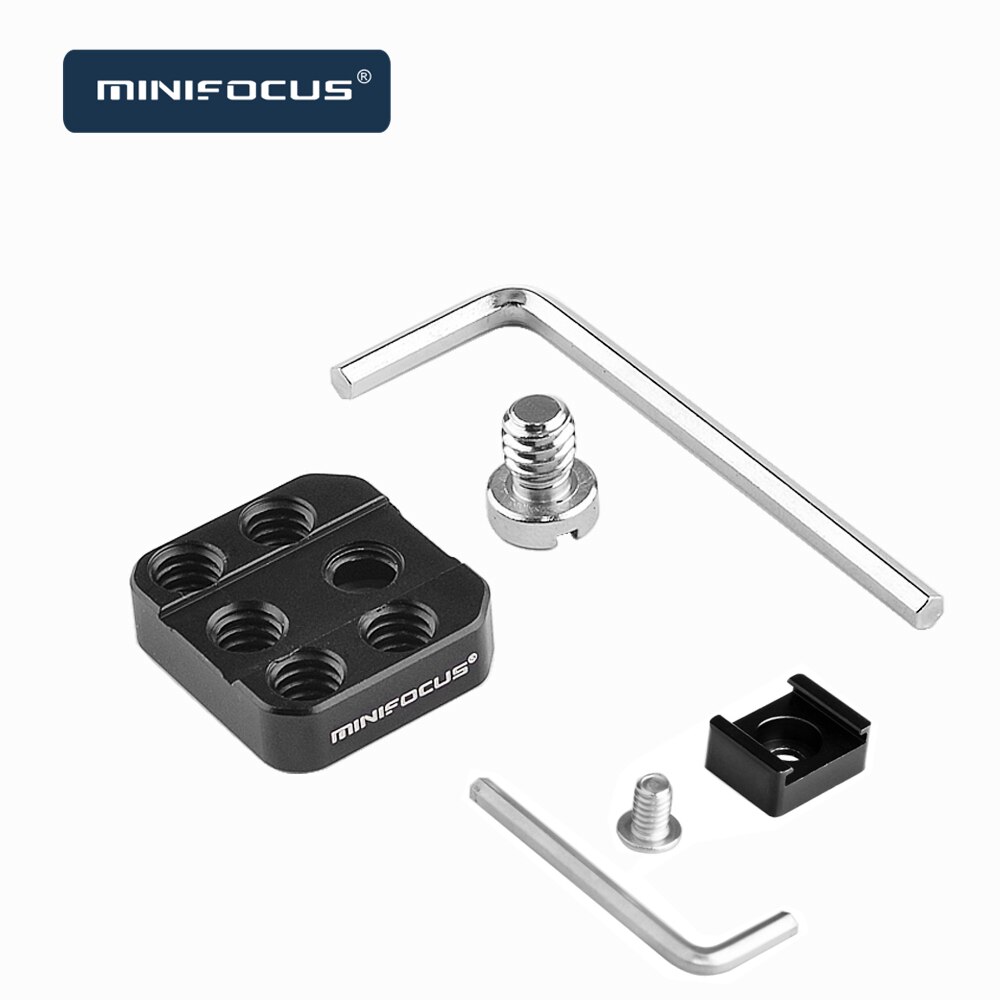 Kran  m2 mouting platta för zhiyun kran -m2 sidofäste w / 1/4 gänghål kall sko för magiska arm monitor mikrofon diy alternativet