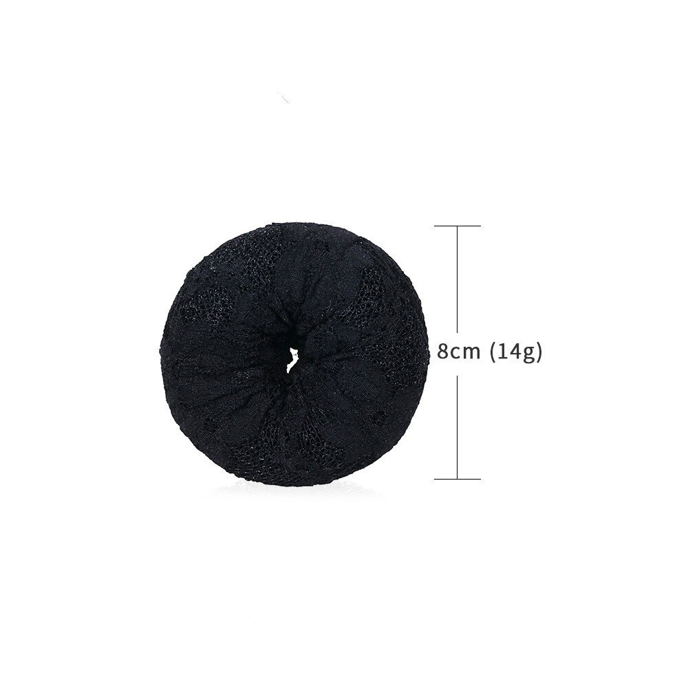 4size Magic Hair Bun Maker Accesories Chignon Magique Hair Donut Bun For Women Hair Styling Tools: 8cm Black