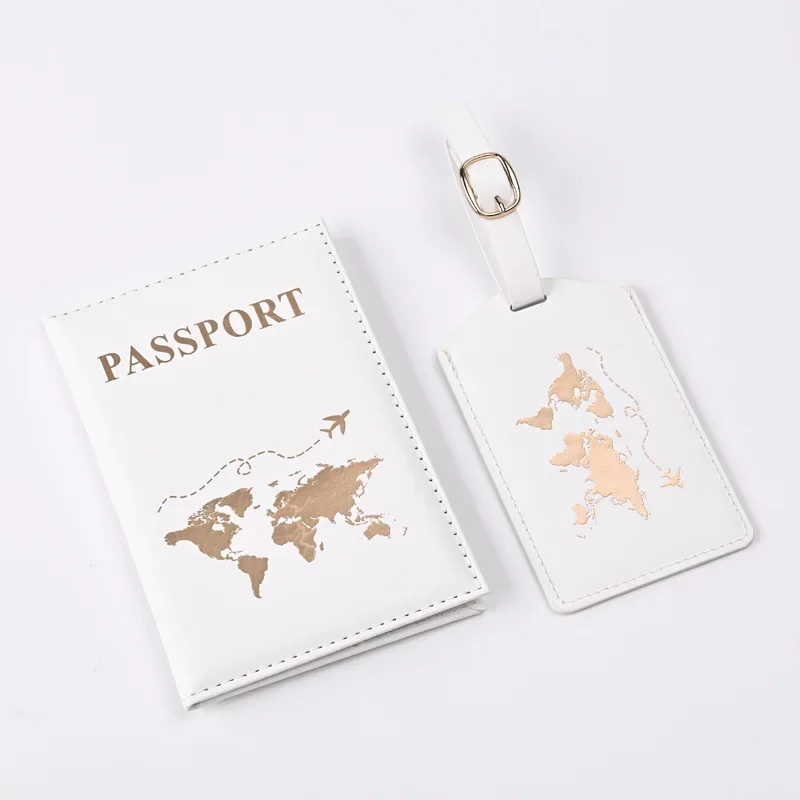 Capa protetora para passaporte, capa protetora para passaporte de viagem, etiquetas de bagagem, acessórios de viagem: Bege