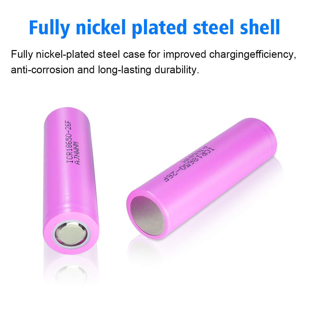 Original 18650 3.7V 2600mAh Li-Ion Batteries Rechargeable Battery ICR18650-26F Safe batteries for Industrial use