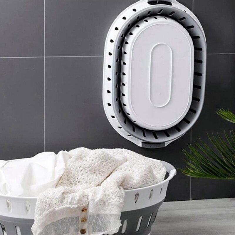 Opvouwbare Badkamer Wasmand Plastic Huishoudelijke Organizer Vuile Kleren Dorm Wasmand Wasmand