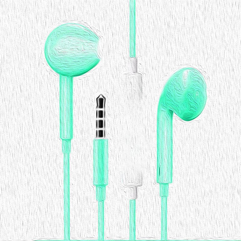 Headphones with Cable and Microphone for mobile Laptop PC Headphone Type C Lightning 3.5mm: 3.5mm Turquesa