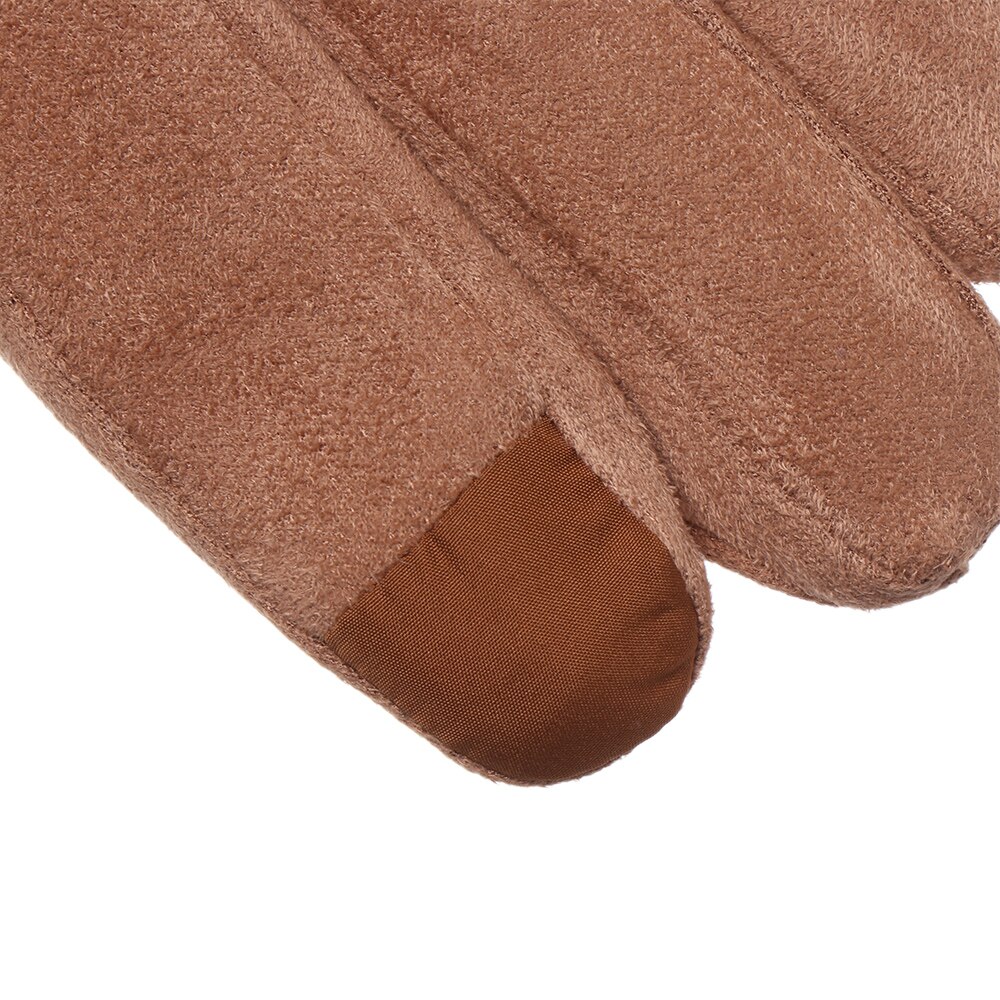 Winter Gloves Cute Furry Warm Gloves with Full Fingers Outdoor Sport Plus Velvet Touch Screen Gloves Driving Gloves