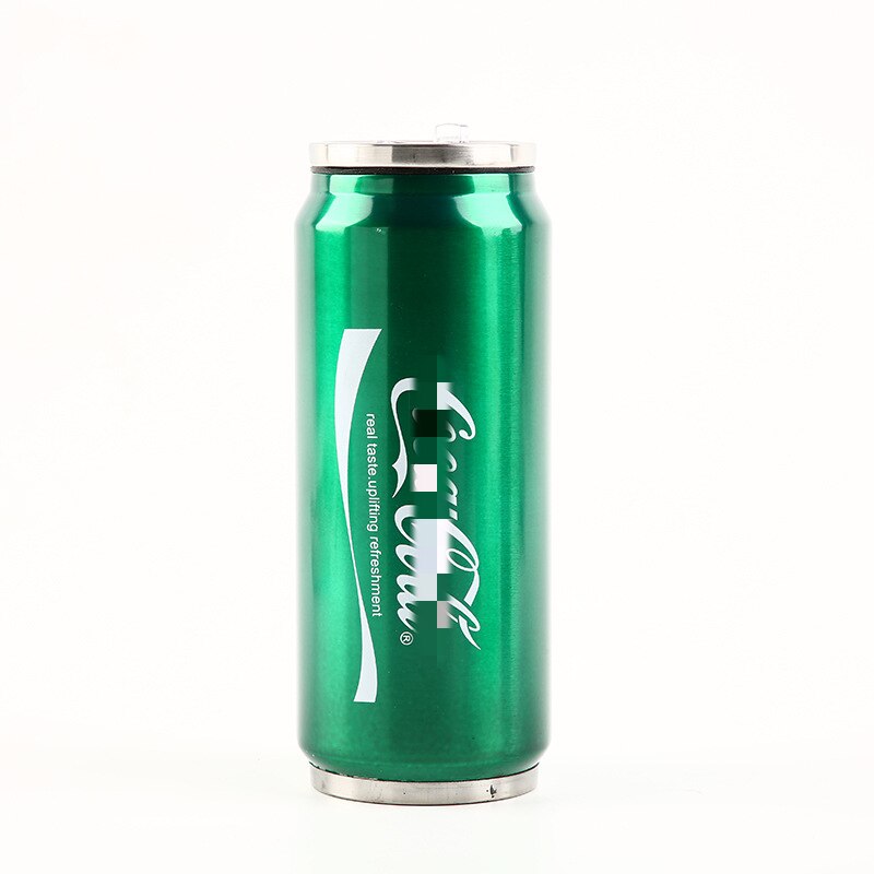 Cup Sports Water Cup 304 Stainless Steel Thermos Portable Thermos Outdoor Water Cup Travel: 450ml / green