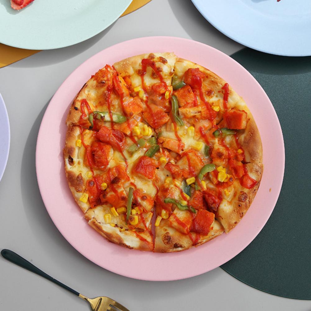 Shockproof Food Plate Plastic Heat-resistant Dinner Plate Tableware Set Breakfast Plate Salad Tray Steak Flate for Home