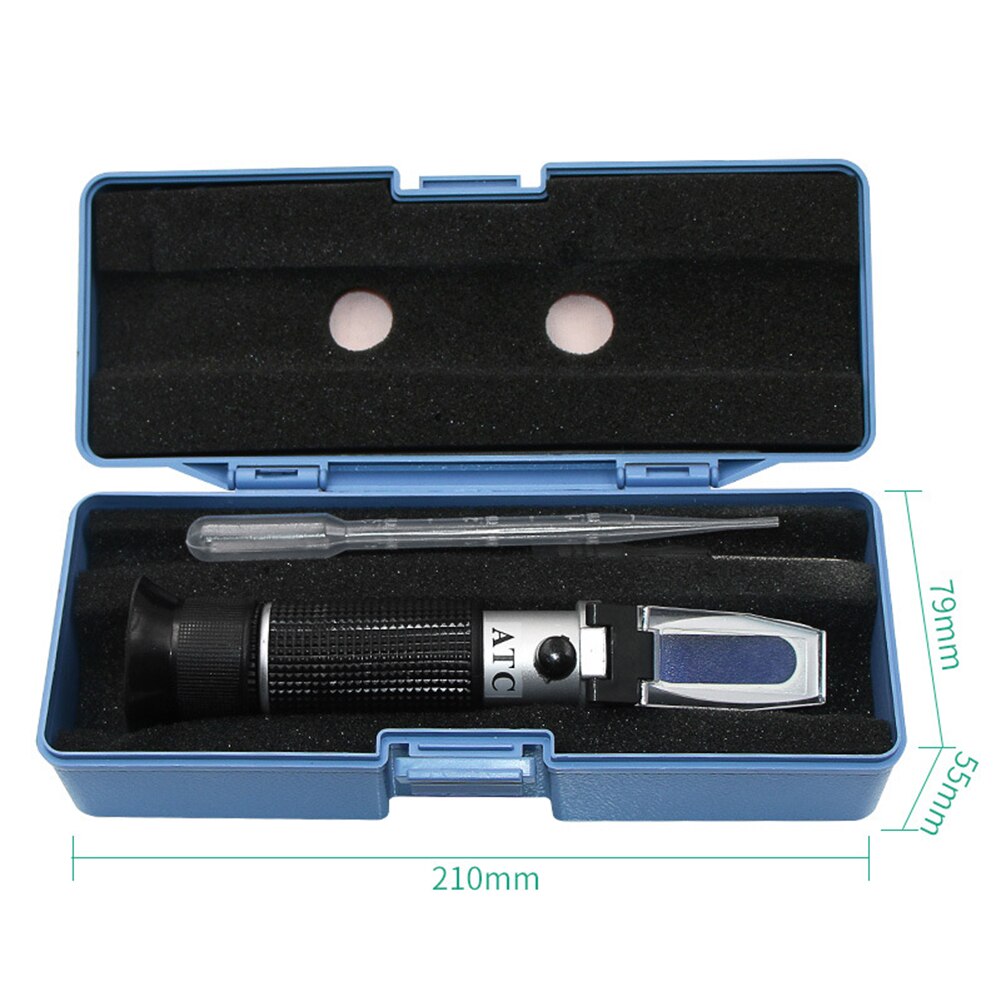 Handheld Brix Refractometer Food And Beverage Sugar Content Detection Portable 0-32% ATC Refractometer With Plastic Retail Box