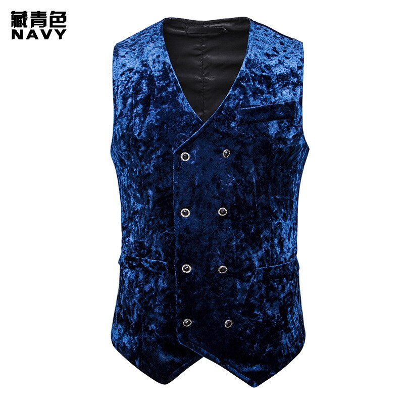 Miamoom business casual vest vest mænd ærmeløs jakkesæt vest herre tøj: Flåde / Xxl