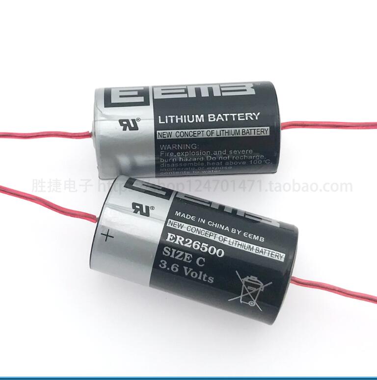 4 sztuk C rozmiar Li-SOCl2 akumulator litowo-jonowy 9000mAh 3.6V ER26500 pojemność dla sprytny karta metr z pinami