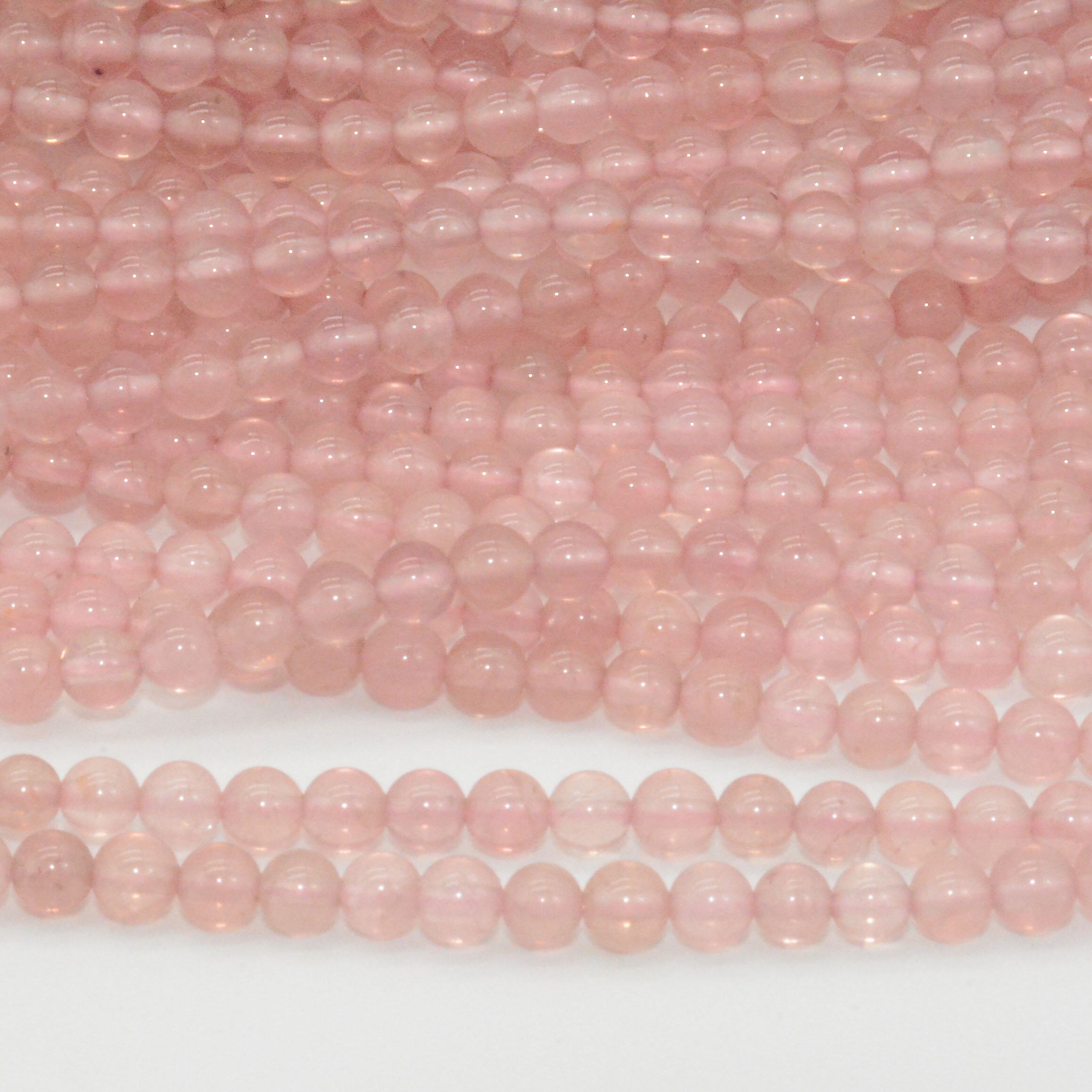 Natural Clean Pink Morganite Loose Round Beads 3.5mm