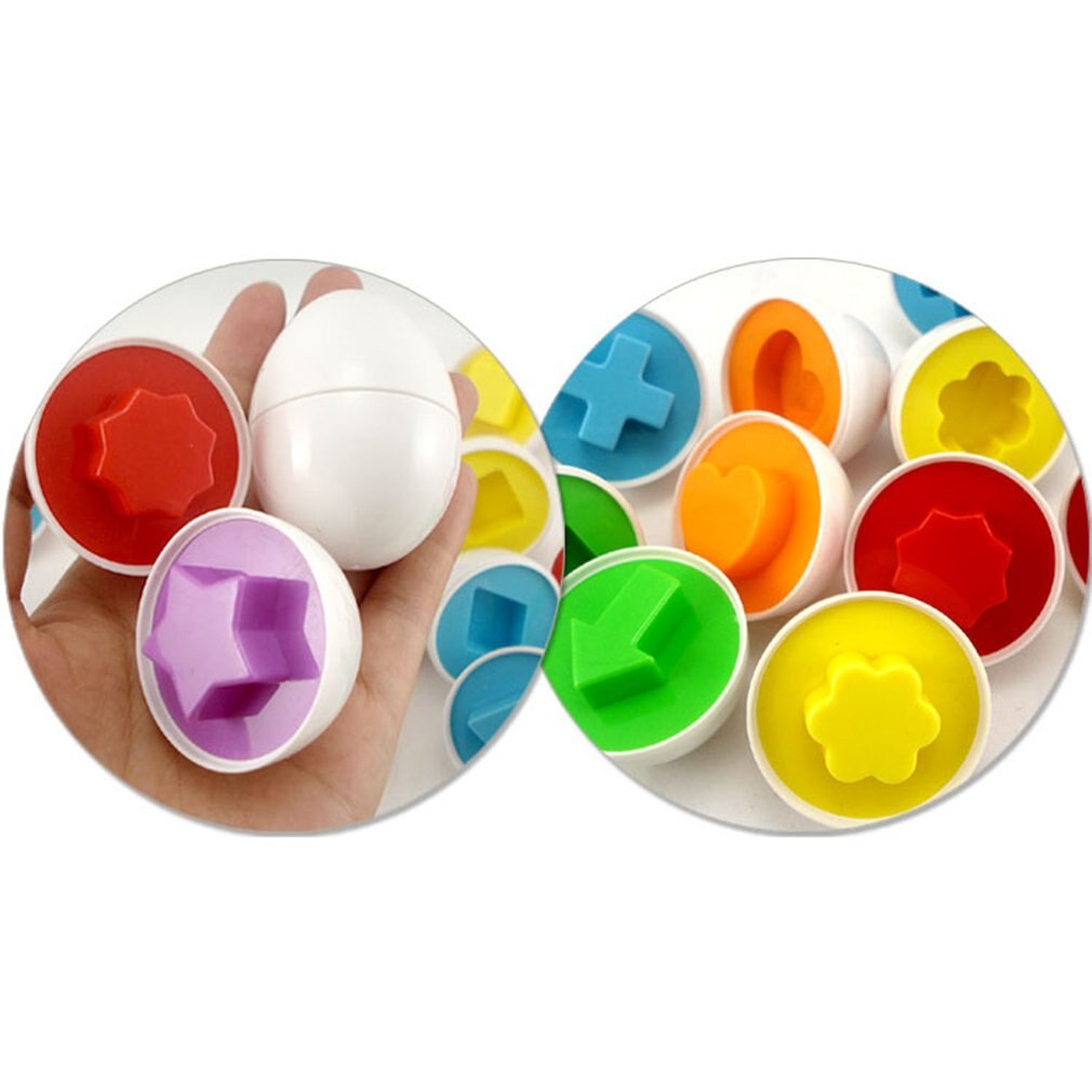 6pcs/set Eggs Toys Wise Pretend Puzzle Smart Eggs Baby Kid Egg Matching Puzzles for Children Learning Education Toys