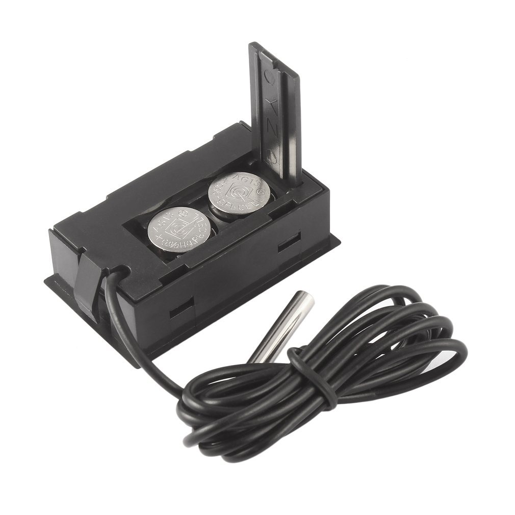 TL8009 Mini Digital LCD Thermometer for Refrigerator Fridge Freezer Temperature Black Indoor Kitchen Metasure