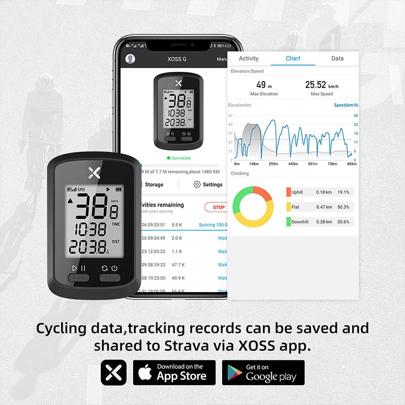 XOSS G Bike Computer GPS Computer Bicycle Bluetooth Wireless Stopwatch Waterproof Cycling Bike Sensor Speedometer Computer