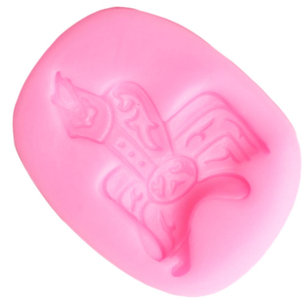 Moules 3D de selle de cheval en Silicone, moule à Cupcake, Fondant de cuisson, outils de décoration de gâteau de fête, argile polymère, moules à bonbons et chocolat