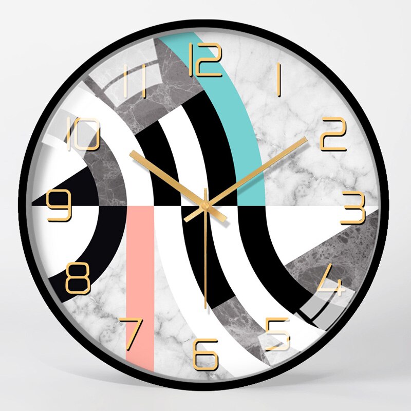 Luxus Wanduhr Metall Küche Wohnzimmer Große Moderne Uhr Heimat Zauberstab Heimat Dekor Duvar Saati Stille Kreative Uhren b50: Stil 8 / 10 Zoll