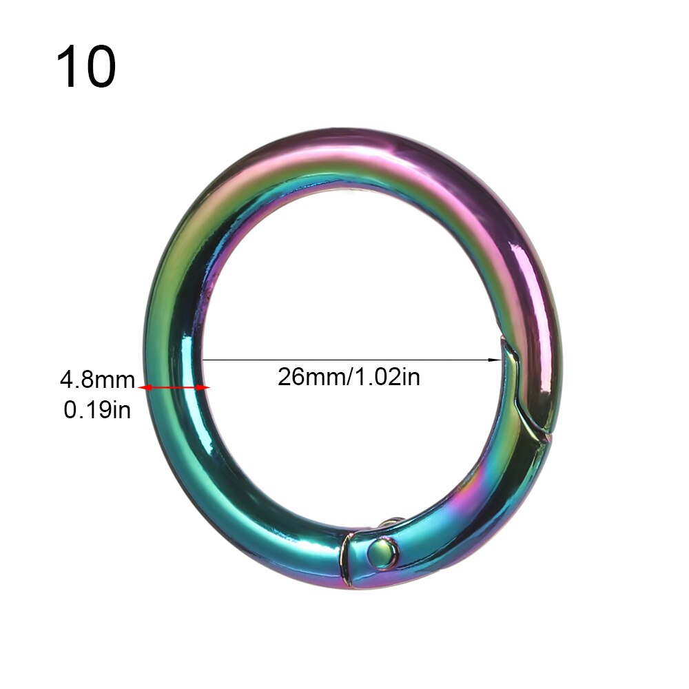 Snap Clasp Trigger Luggage Leathercraft Spring Gate Belt Strap Buckle Dog Chain Clip Metal Heart Ring Openable Keyring: 10