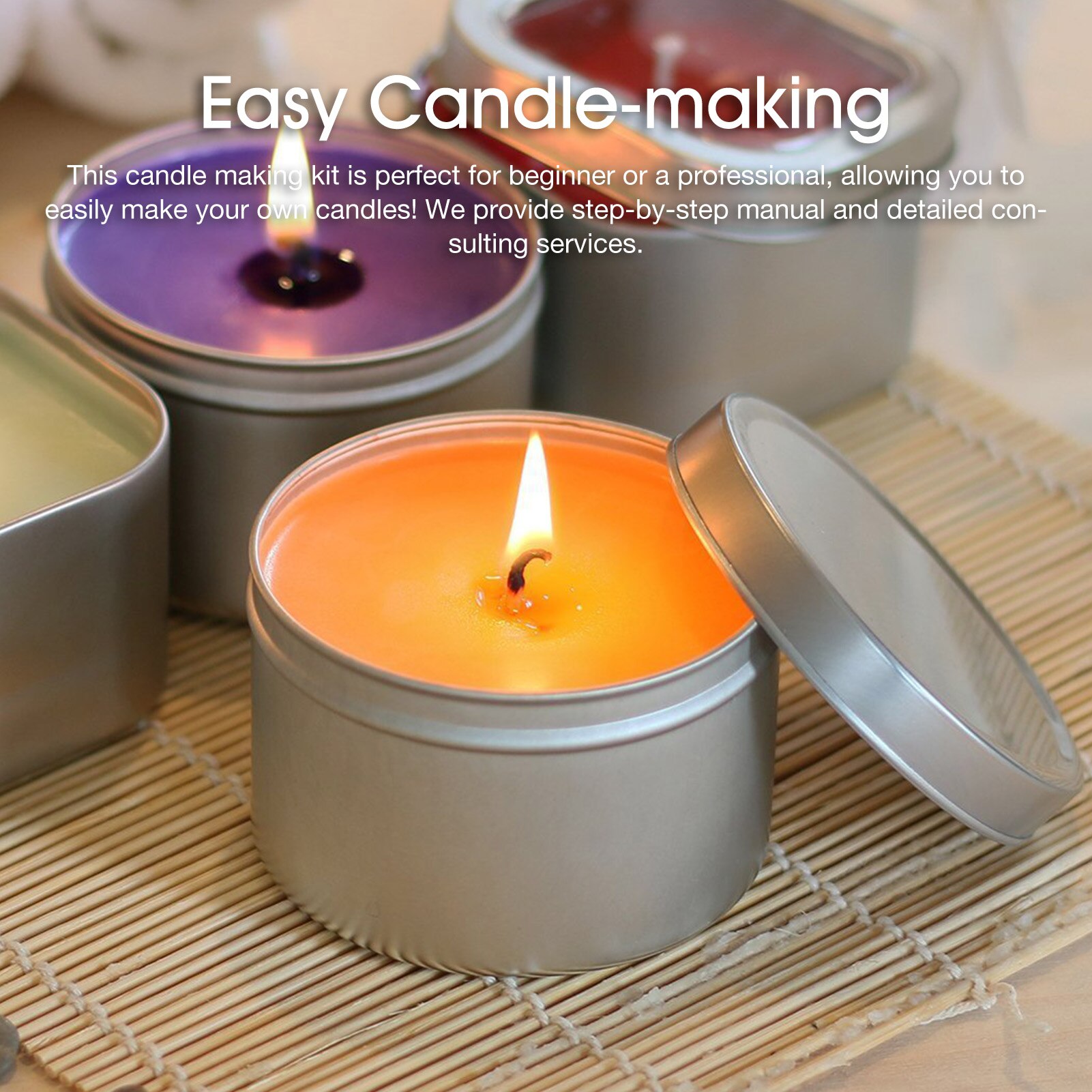 67 Pcs/Set Scented Candle Making Kit DIY Candle Making Supplies Kit Handmade Tool Sets For Family Making Candles