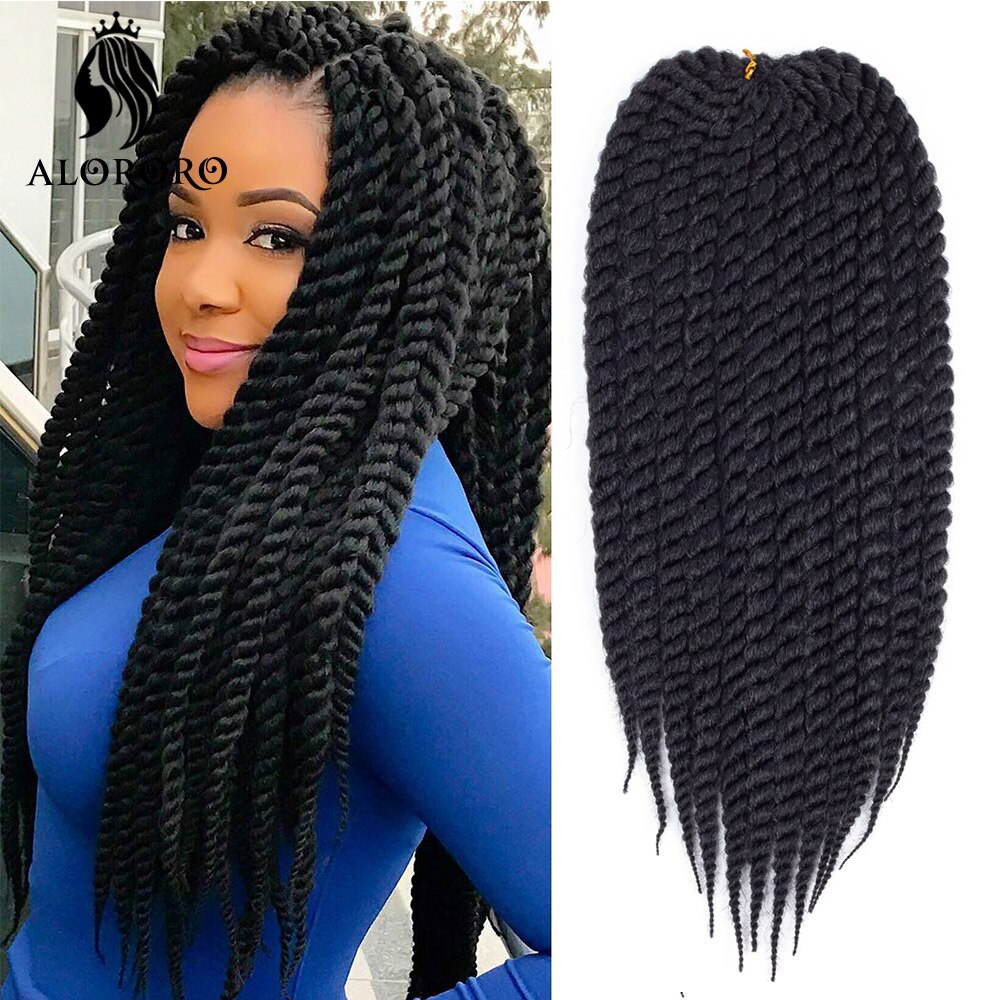 Alororo Havana Mambo Twist Crochet Braids 12'' 18'' 22'' Synthetic Hair Extension for Braids High Temperature Fiber Afro Braid