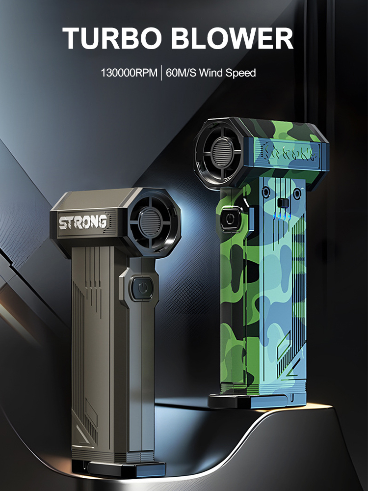 Mini Turbo Jet Fan Elektrische luchtstofdoek met 3 versnellingen verstelbaar 130000 RPM Windsnelheid 60 m/s Autocomputer Reinigingsblazer