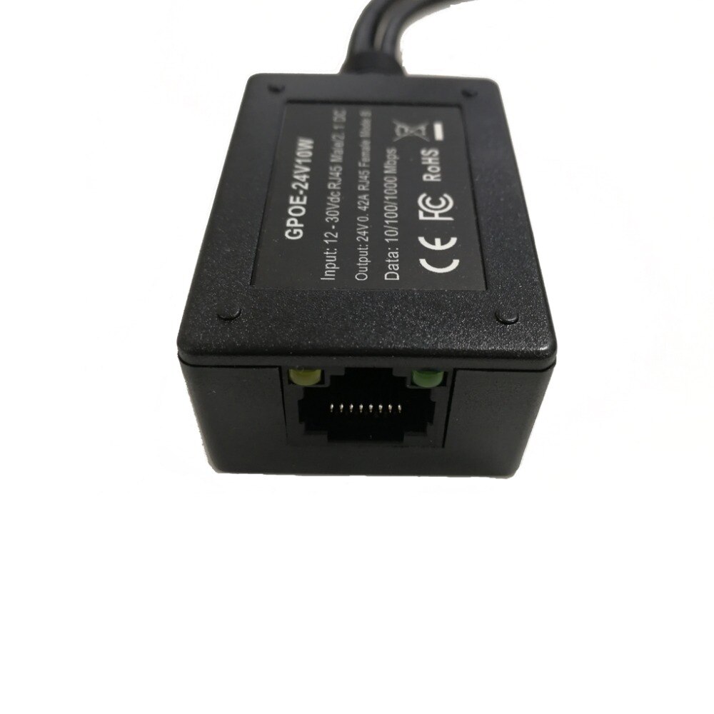 Gigabit Power over ethernet 24 volt step up injector PoE for Mikrotik/UbNT 24V product from Solar panels Solar charge controller
