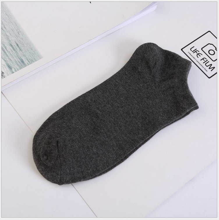 5Pair=10pieces Size 36-42 Men's Socks Sport Invisible Ankle Socks Solid Color Boat Socks Breathable White Black Cotton Socks