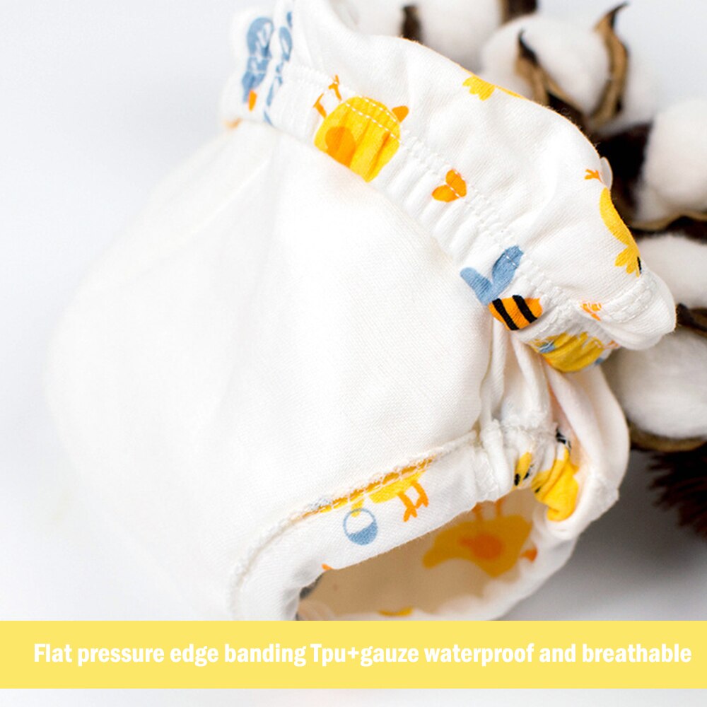 Baby Infant Toddler Waterproof Training Pants Cotton Changing Nappy Cloth Diaper Panties Reusable Washable 6 Layers Crotch