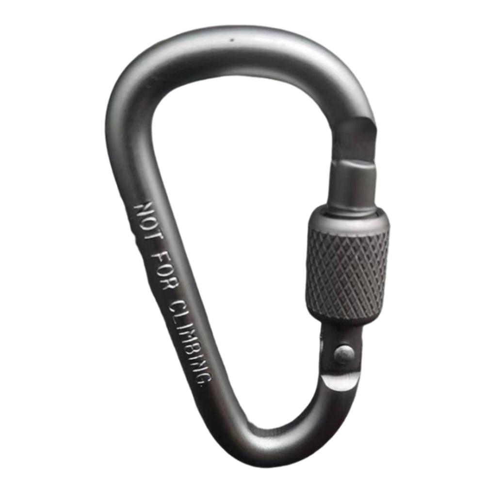 Outdoor Carabiner Climbing Travel Kit Camping Equipment Aluminum Alloy Survival Gear Outdoor Carabiner Camp Mountaineering Hook: GRAY COLOR