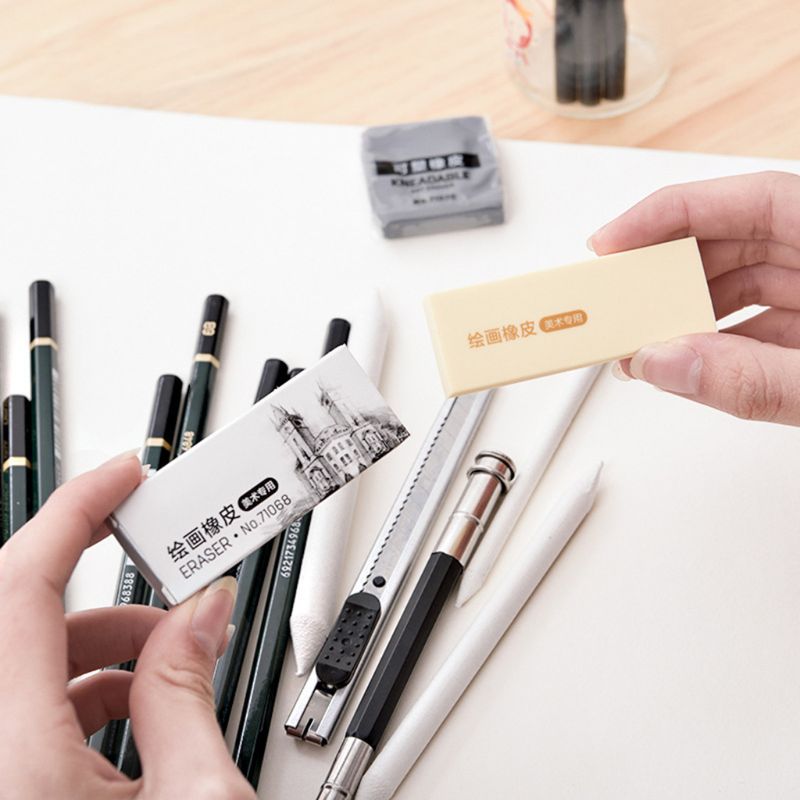 27pcs Sketch Pencil Set Sketching Drawing Roll Up Bags Kit Painter 1XCB