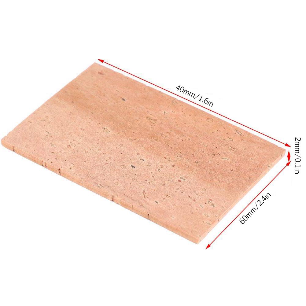 Fjellkjede 3 stk 60*40*2mm natursaksofonkorkplate halsleddbrett egnet for alt/sopran/tenorsax