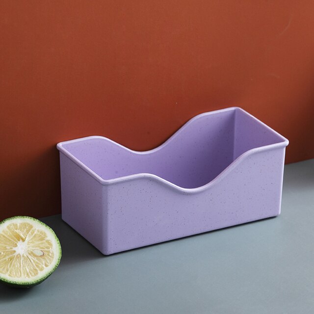 Multifunction Cutlery Set Plate Plastic Plate Spit Bone Snack Cake Dessert Candy Plate Dining Table Trash Plate Slag Plate: Purple-Base