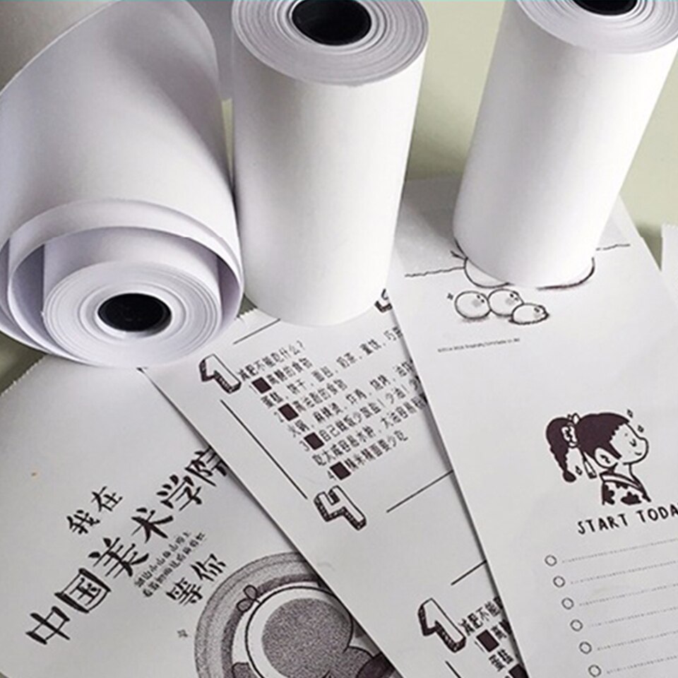 5/9/12 Rolls 57x25mm Heat Sensitive Thermal Printing Paper Set Heat Sensitive Thermal Printing Paper Set for Kids Instant camera