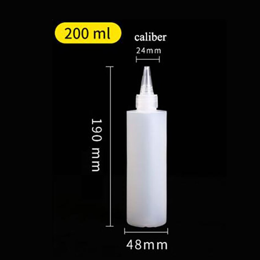 Squeezable Nachfüllbare Flaschen Tropfer Sonde Flasche Honig Gewürz Pigment Flaschen Flüssigkeit Container 100/200/250/300/400/500 ML: 200ML