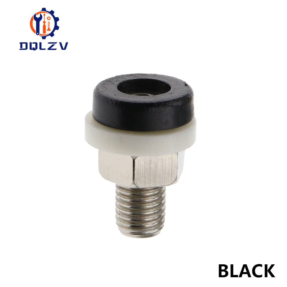 Conector Banana de latón de 2MM para conector de prueba de conector Banana, enchufe aislado, Terminal pequeño, cobre puro, rojo, negro y azul: Negro / 5-9 Unids