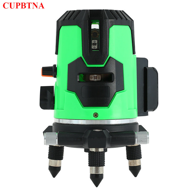 Wysoka precyzja 360 ° obrotowy samopoziomujący laser poziomy silne światło widoczne poziomy pionowy krzyż zielony laser linia