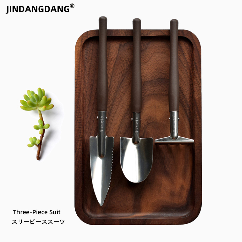 Japanese Gardening 3-Piece Mini Portable Garden Bonsai Shovel Rake Shovel Plant Transplantation Agricultural Cultivation Tool