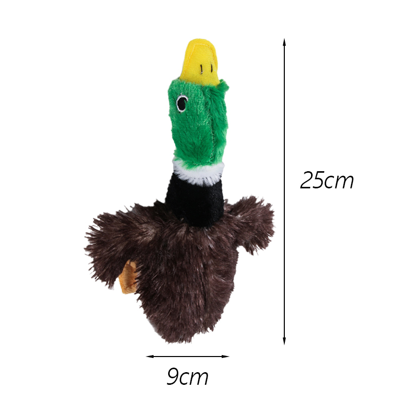 Teeth Cleaning Pet Dog Chew Toys for Small Medium Dogs French Bulldog Pug Squeaky Puppy Cat Plush Toy masoctas Shop Accessorios: Brown Duck