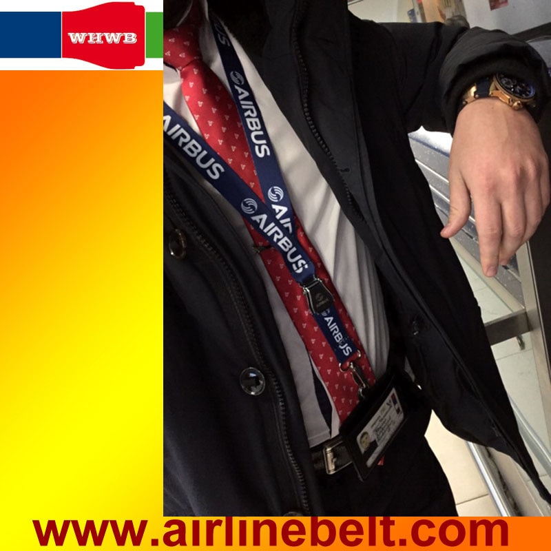 Aeronaves Airbus cordão fivela com os titulares de cartão de ID
