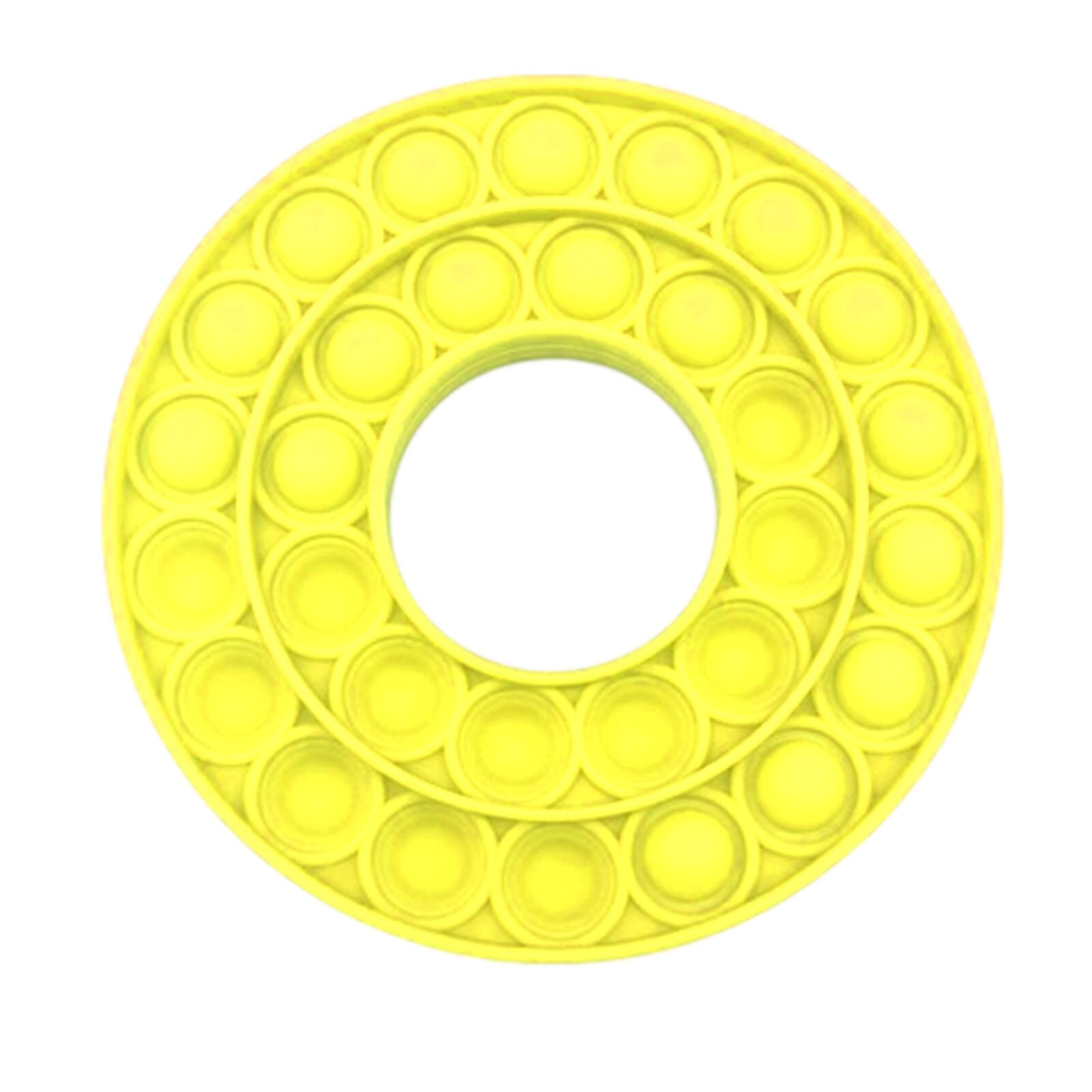 Relieve Pressure Bubble Sensory Toy Desktop Educational Fidget Silicone Toy: Yellow