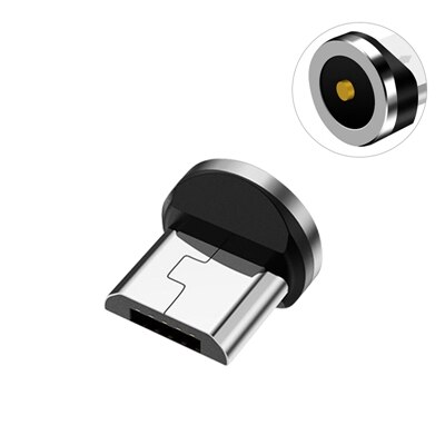 Aufu rund magnetisk kabel plugg type c micro usb c plugger hurtigladeadapter telefon type c magnet lader plugg ingen usb ledning: Mikroplugg