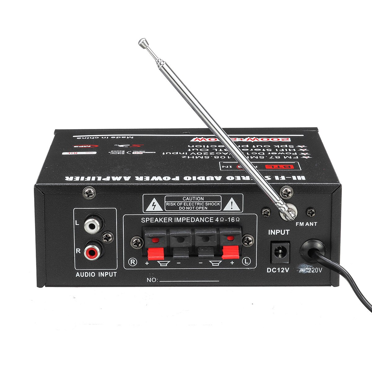 12/220V 400W Car bluetooth Audio Amplifier Digital Power Amplifier 2CH Stereo HiFI Auto Tuning Home Subwoofer With Remote