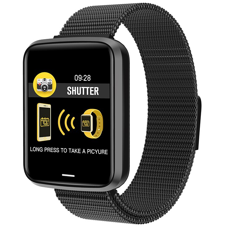 ONEMIX Outdoor Sport Equipment Men Women Smart Bracelet IP68 Waterproof HD Screen BluetoothStep Counter Watch Fintness Wristband: black