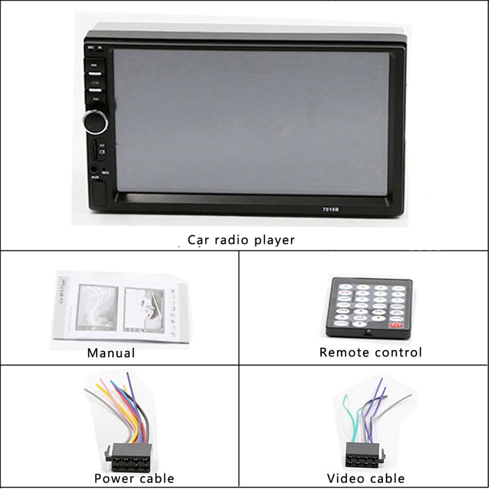 7018B Universal FM Player Stereo Radio Car 7 Inch HD MP5 Touch Screen + Free Rear Camera Car Stereo Video MP5 Player