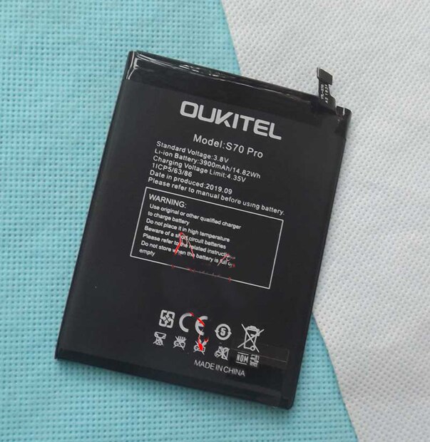 Original oukitel c17 pro telefone bateria 3900mah 3.8v para oukitel c17 pro 6.35 "19.5:9 android 9.0 celular mtk6763 octa núcleo