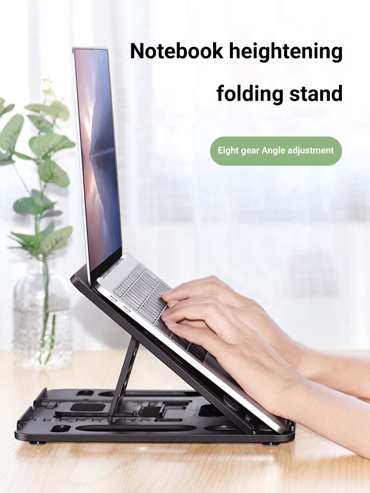Laptop Computer Stand adjustable Fan Foldable Computer Bracket for 14 -15.6 inch Computers
