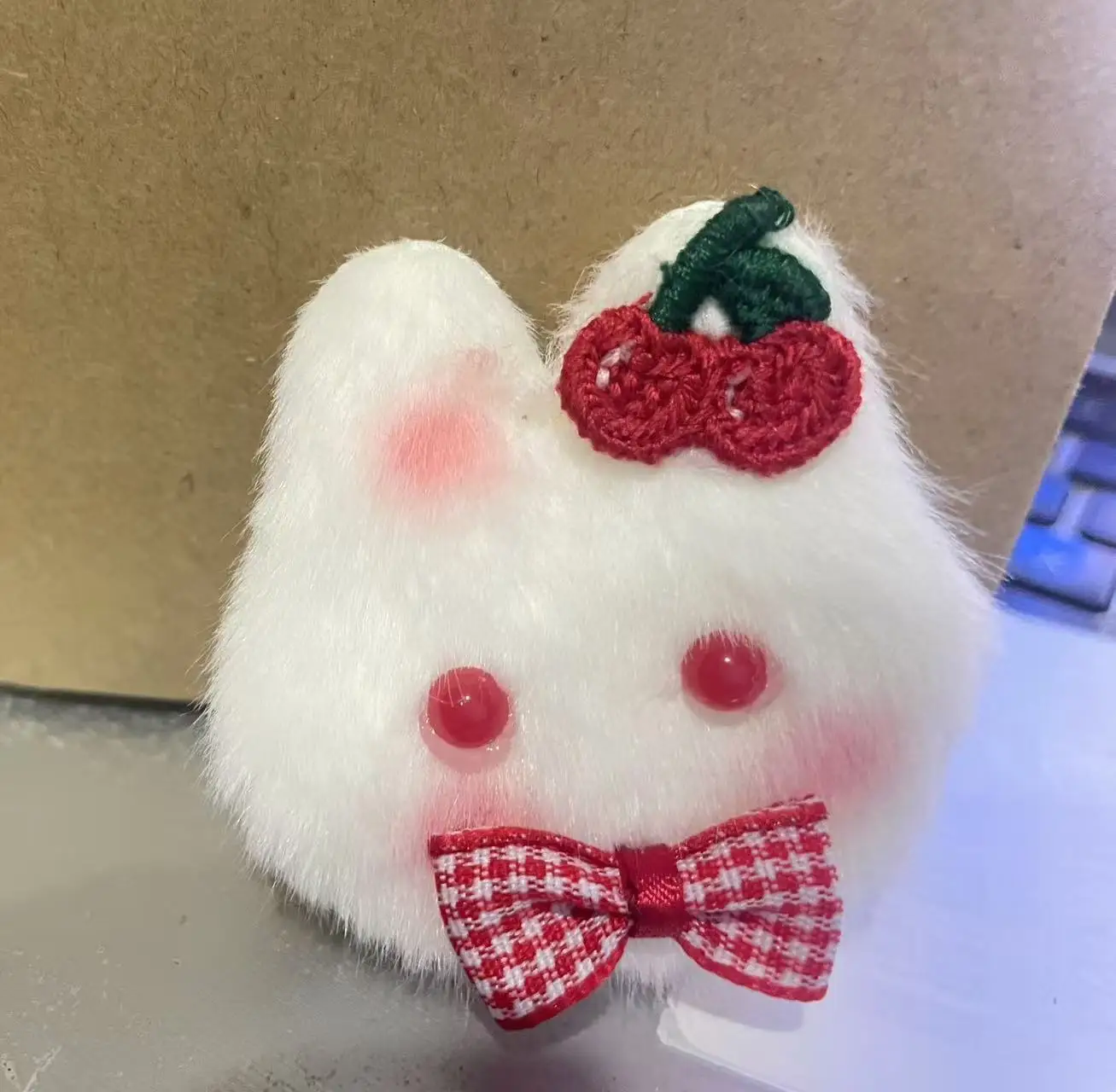 Hase Pelzigen Haar Schleife Haar Clip Weibliche Weiche Nette Rouge Kaninchen Haar Seil Schüler Pferdeschwanz Haarnadeln Mädchen Zubehör: Silber