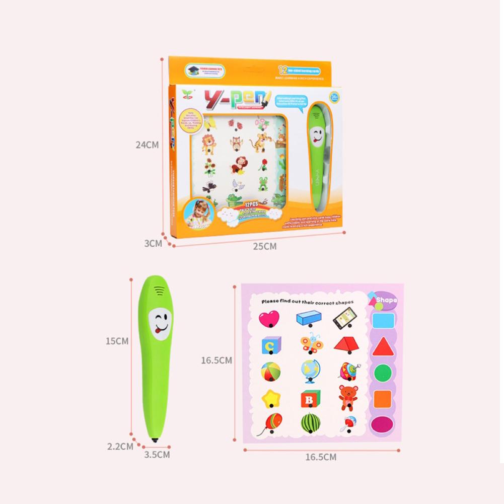 1 Set Kids Animal Fruit Learning Cards Smart Electronic Reading Pen Multifunct Pronunciation Machine Puzzle Early Educational To