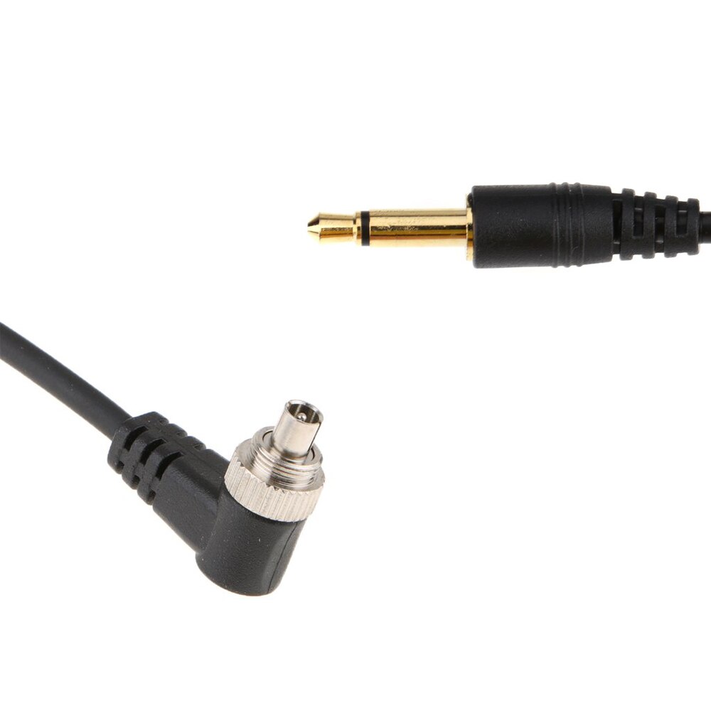 Cable de sincronización de PC con resorte de luz de Flash, enchufe macho de 3,5mm a 30-100cm para disparador de Flash de cámara de estudio de fotografía, accesorios